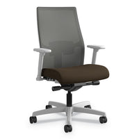 Ignition 2.0 4-way Stretch Low-back Mesh Task Chair, Supports 300 Lb, 17" To 21" Seat Height, Iron Ore Seat, Black Back-base