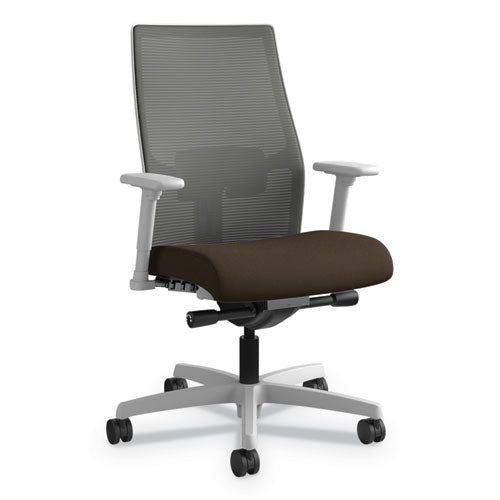 Ignition 2.0 4-way Stretch Low-back Mesh Task Chair, Supports 300 Lb, 17" To 21" Seat Height, Pear Seat, Black Back-base