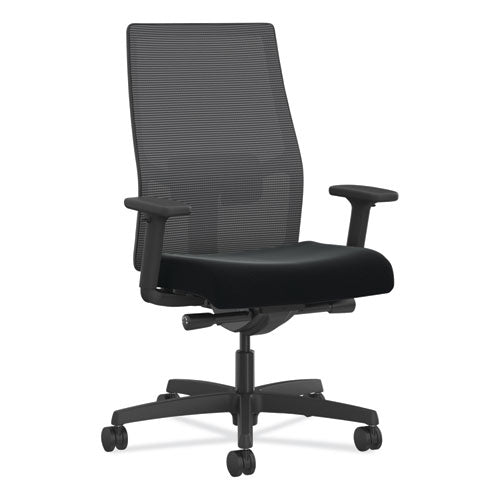 Ignition 2.0 4-way Stretch Mid-back Mesh Task Chair, Supports 300 Lb, 17" To 21" Seat Height, Black, Ships In 7-10 Bus Days