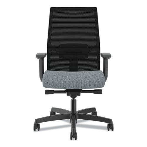 Ignition 2.0 4-way Stretch Mid-back Mesh Task Chair, Gray Adjustable Lumbar Support, Basalt/black, Ships In 7-10 Bus Days