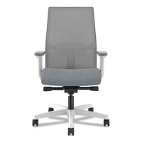 Ignition 2.0 4-way Stretch Mid-back Mesh Task Chair, 17" To 21" Seat Height, Basalt Seat, Fog Back, Designer White Base