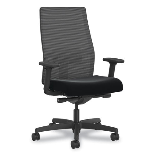 Ignition 2.0 4-way Stretch Mid-back Mesh Task Chair, Orange Adjustable Lumbar Support, Black, Ships In 7-10 Business Days