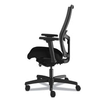 Ignition 2.0 Reactiv Mid-back Task Chair, Supports Up To 300 Lb, 17" To 22" Seat Height, Iron Ore Seat, Black Back-base