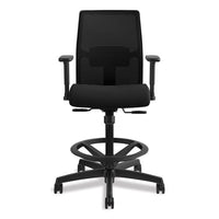 Ignition 2.0 Ilira-stretch Mesh Back Task Stool, Supports Up To 300 Lb, 23" To 32" Seat Height, Black