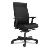 Ignition 2.0 Upholstered Mid-back Task Chair With Lumbar, Supports 300lb, 17" To 22" Seat Height, Frost Seat-back, Black Base