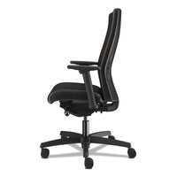 Ignition 2.0 Upholstered Mid-back Task Chair With Lumbar, Supports Up To 300 Lbs., Vinyl, Black Seat, Black Back, Black Base