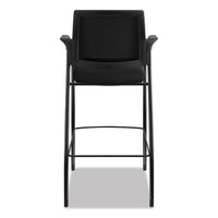 Ignition 2.0 Ilira-stretch Mesh Back Cafe Height Stool, Supports Up To 300 Lbs., Black Seat-black Back, Black Base