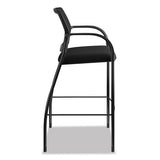 Ignition 2.0 Ilira-stretch Mesh Back Cafe Height Stool, Supports Up To 300 Lbs., Black Seat-black Back, Black Base