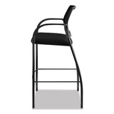 Ignition 2.0 Ilira-stretch Mesh Back Cafe Height Stool, Supports Up To 300 Lbs., Black Seat-black Back, Black Base