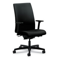 Ignition Series Fabric Low-back Task Chair, Supports 300 Lb, 17" To 21.5" Seat, Espresso Seat-back, Black Base