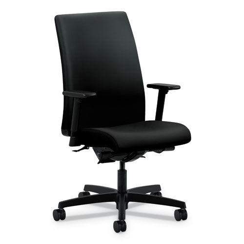 Ignition Series Fabric Low-back Task Chair, Supports 300 Lb, 17" To 22" Seat Height, Peacock Seat-back, Black Base