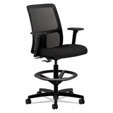 Ignition Series Mesh Low-back Task Stool, 33" Seat Height, Supports Up To 300 Lbs., Black Seat-black Back, Black Base