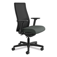 Ignition Series Mesh Mid-back Work Chair, Supports Up To 300 Lbs., Iron Ore Seat-black Back, Black Base