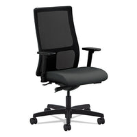 Ignition Series Mesh Mid-back Work Chair, Supports Up To 300 Lbs., Iron Ore Seat-black Back, Black Base