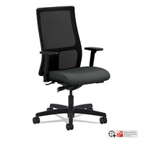 Ignition Series Mesh Mid-back Work Chair, Supports Up To 300 Lbs., Iron Ore Seat-black Back, Black Base