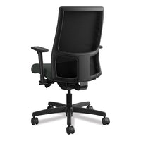 Ignition Series Mesh Mid-back Work Chair, Supports Up To 300 Lbs., Iron Ore Seat-black Back, Black Base