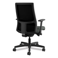 Ignition Series Mesh Mid-back Work Chair, Supports Up To 300 Lbs., Iron Ore Seat-black Back, Black Base