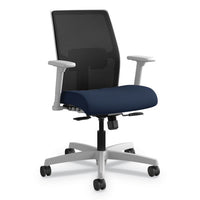 Ignition Series Mesh Mid-back Work Chair, Supports Up To 300 Lb, 17" To 22" Seat Height, Peacock Seat, Black Back-base