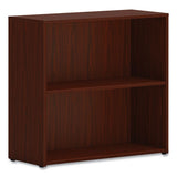 Mod Bookcase, Two-shelf-1 Adjustable, 30w X 13d X 29h, Traditional Mahogany