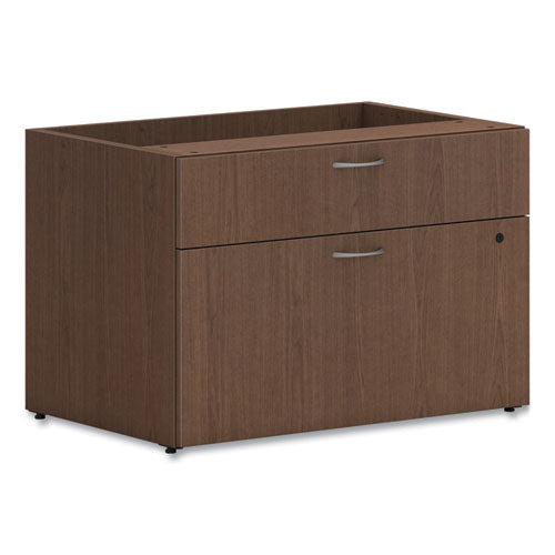 Mod Low Personal Credenza, 30w X 20d X 21h, Sepia Walnut