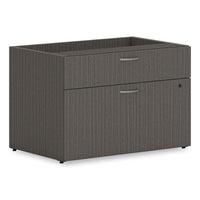 Mod Low Personal Credenza, 30w X 20d X 21h, Slate Teak