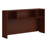 Mod Desk Hutch, 3 Compartments, 72 X 14 X 39.75, Sepia Walnut