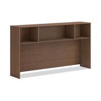Mod Desk Hutch, 3 Compartments, 72 X 14 X 39.75, Sepia Walnut