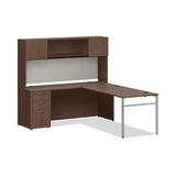 Mod Laminate Doors For 72"w Mod Desk Hutch, 17.86 X 14.82, Sepia Walnut  2-carton