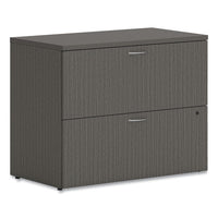 Mod Lateral File, 2 Legal-letter-size File Drawers, Slate Teak, 36" X 20" X 29"