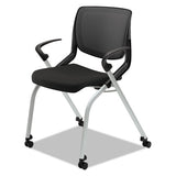 Motivate Nesting-stacking Flex-back Chair, Onyx Seat-black Back, Platinum Base