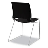 Motivate High-density Stacking Chair, Onyx Seat-black Back, Chrome Base, 4-carton