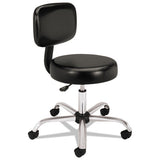 Adjustable Task-lab Stool Without Back, 22" Seat Height, Supports Up To 250 Lbs., Black Seat, Steel Base