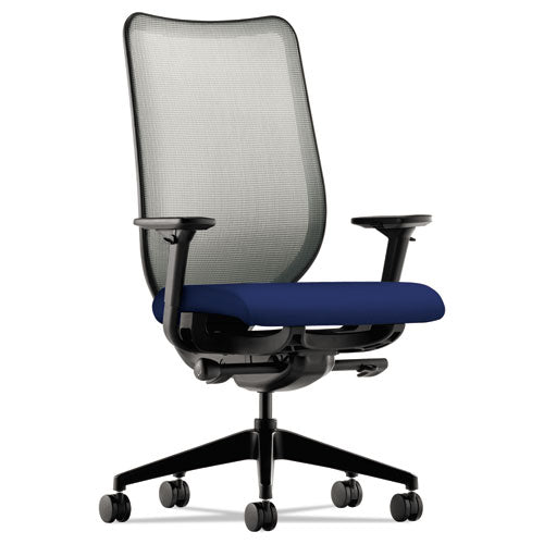 Nucleus Series Work Chair, Ilira-stretch M4 Back, Supports 300 Lb, 17" To 21.5" Seat, Espresso Seat, Fog Back, Black Base