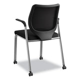 Nucleus Series Multipurpose Stacking Chair With Ilira-stretch M4 Back, Black Seat-black Back, Platinum Base