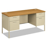 Metro Series Kneespace Credenza, 60w X 24d X 29.5h, Harvest-putty