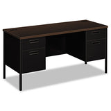 Metro Series Kneespace Credenza, 60w X 24d X 29.5h, Mocha-black