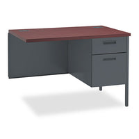 Metro Classic Series Workstation Return, Right, 42w X 24d, Mahogany-charcoal