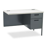 Metro Classic Series Workstation Return, Left, 42w X 24d, Mahogany-charcoal