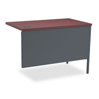 Metro Classic Series Workstation Return, Left, 42w X 24d, Mahogany-charcoal