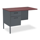 Metro Classic Series Workstation Return, Left, 42w X 24d, Mahogany-charcoal