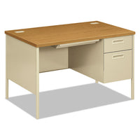 Metro Classic Right Pedestal Desk, 48w X 30d X 29.5h, Harvest-putty