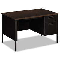 Metro Classic Right Pedestal Desk, 48w X 30d X 29.5h, Mocha-black