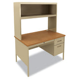 Metro Classic Right Pedestal Desk, 48w X 30d X 29.5h, Mahogany-charcoal