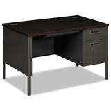 Metro Classic Right Pedestal Desk, 48w X 30d X 29.5h, Mahogany-charcoal
