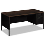 Metro Classic Right Pedestal Desk, 66w X 30d X 29.5h, Mocha-black