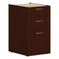 Mod Support Pedestal, Left Or Right, 3-drawers: Box-box-file, Legal-letter, Traditional Mahogany, 15" X 20" X 28"