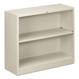 Metal Bookcase, Two-shelf, 34-1-2w X 12-5-8d X 29h, Light Gray