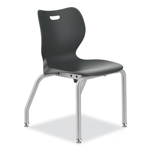 Smartlink Four-leg Chair, Up To 275 Lb, 16" Seat Height, Lava Seat/back, Platinum Base, 4/carton, Ships In 7-10 Bus Days