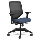 Solve Series Mesh Back Task Chair, Supports Up To 300 Lb, 18" To 23" Seat Height, Midnight Seat, Fog Back, Black Base