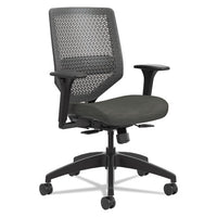 Solve Series Reactiv Back Task Chair, Supports Up To 300 Lb, 18" To 23" Seat Height, Putty Seat, Black Back-base